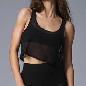 NWOT Alo Yoga striped mesh tropical nights tank.